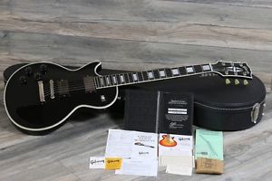 RARE 2009 Gibson Les Paul Custom Shop Axcess Black/Ebony Lefty Left Handed + COA
