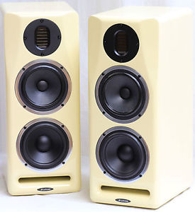 Avantone Mixtower 3way Active Studio Monitors, built-in Mixcube. Cream (pair)
