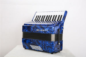 Blue Professional 30 Key 32 Bass Preferred Musical Instruments Accordion #