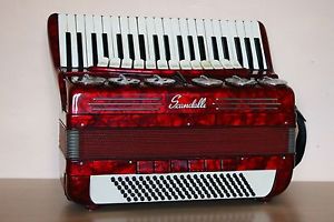Scandalli Vintage LMMH Accordion 120 bass Polifonico Brevetto Fisarmonica + Case