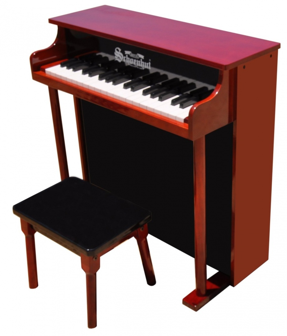 Schoenhut 37 Key Traditional Deluxe Spinet Mahogany (Black). Free Delivery