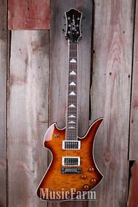 BC Rich MAFDAB Mockingbird Archtop Fluence Fishman HH Electric Guitar Amberburst