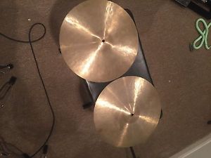 Old K Zildjian Istanbul 15" Hi Hats Matched Pair (914, 896--Intermediate Stamp)