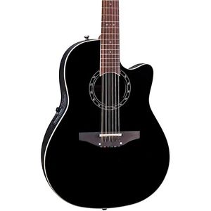 Ovation Standard Balladeer 2751 AX 12-String Acoustic-Electric Guitar Black
