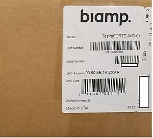 Biamp TESIRAFORTE-AVB-CI