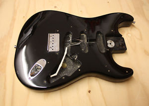 Vintage Fender USA Stratocaster Strat Black Body - 1977 - 1979 Hardtail Body