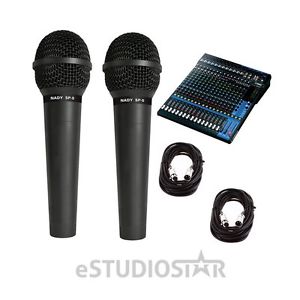 Yamaha MG20 20-Input 6 Bus Mixer w/2 Microphones, and (2) XLR Cables