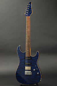 Suhr Standard Quilt Maple Top Trans Dark Blue w/HardCase From Japan Used #U122