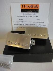 ThroBak Vintage Authentic PAF Bridge SLE-101 LTD & Neck SLE-101 LTD with COA