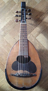Mandolin MILANESE or LOMBARDO, Firenze 1900 mandolino antico mandoline lute old