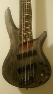 Ibanez SRFF806 BKS SR Series 6-String Fanned Fret Electric Bass Black Stained