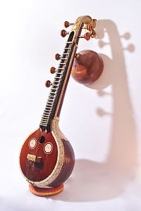 ANTIQUE SARASWATI VEENA DOUBLE PUMPKIN FULL IVORY DESING WORK~SITAR~ESRAJ
