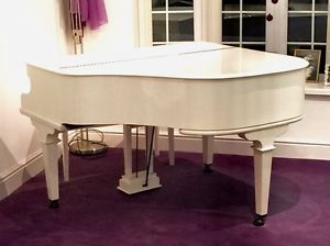 White Gloss Baby grand Piano Monington Weston Serviced Tuned Delivered