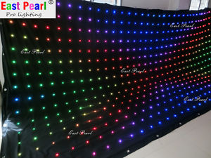 P18 3*6m led video screen/curtain/motion drape/Remote/SD/Backdrop for mobile dj