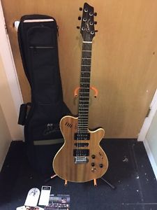 Godin xtSA Flame Electric Guitar Natural Koa