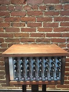 Vintage ADM 8 Ch sidecar API style 2520 preamps racked in custom enclosure mixer