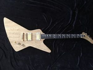 USA CUSTOM Hand Built Explorer Guitar +csKorina Satin Blk Diamond