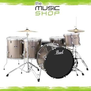 Pearl Roadshow 5 Piece Rock Plus Drum Kit w Cymbals & Hardware - Bronze Metallic