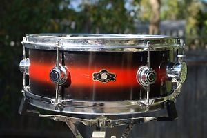 George H. Way 5 1/2x14 6 Lug Black & Red Duco Snare Drum