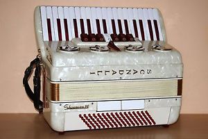 Scandalli Vintage LMM Accordion 96 bass Polifonico Showman Fisarmonica + Case