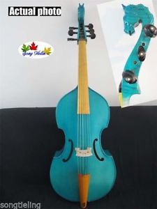 Baroque style blue SONG Brand Maestro 6 strings 27" horse's head viola da gamba