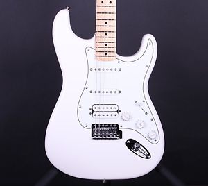 2015 Fender Standard Stratocaster HSS Strat Antique White Guitar w/Case #5529