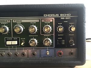 Roland RE-301 Space Echo Analog Tape Delay 100V+Step Up Recently Serviced EX