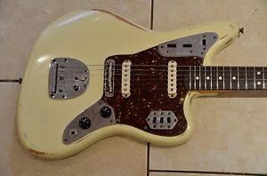 2005 Fender AVRI ’62 Jaguar In White Relic-Ed Finish