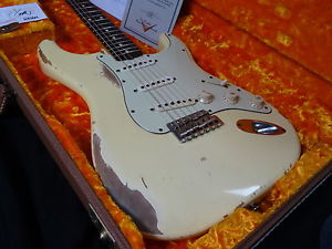 Fender Stratocaster 1960 Heavy Relic Custom Shop White Beauty Slab Board Tone