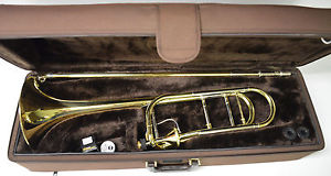 BACH 42T STRADIVARIUS THAYER F-ATTACHMENT TROMBONE WITH CASE AND MOUTHPIECE