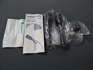 2- NOS Nakamichi DM-500 Pro Audio Microphones 1- NOS Mic Clip 1- NOS Box
