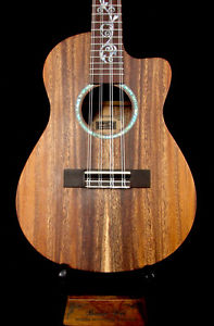 Bruce Wei 8 STRING Solid Acacia Koa Baritone Ukulele MOP Inlay, Bag UG19-2172