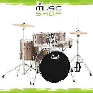 Pearl Roadshow 5 Piece Fusion Drum Kit with Cymbals & Hardware - Bronze Metallic