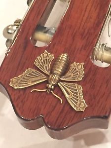 Vintage Brazilian Rosewood Acoustic Spanish Guitar Gabriela Casas Butterfly Rare