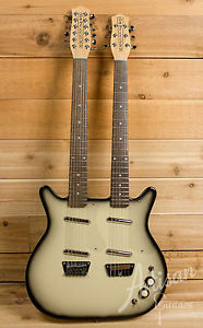 Danelectro 12/6 Double Neck Electric Guitar Whiteburst Finish Pre-Owned