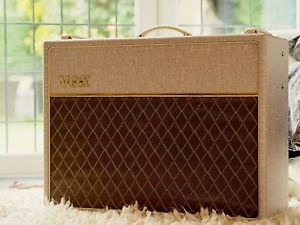 Vox Hand-Wired AC30HW2X 30W 2x12 Alnico Blues, Tube Guitar Combo Amp Fawn