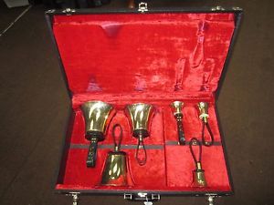 Schulmerich Handbell set Octave C#4 D#4 F#4 G#6 A#6 and B#6 --- 6 pc set in case