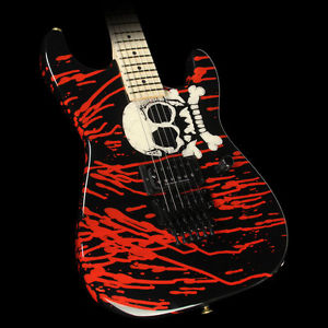 Charvel Custom Shop Warren DeMartini San Dimas Electric Guitar Skull Graphic
