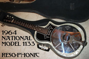 1963 National/Supro/Valco 1133 Reso-Phonic Pearl White Resonator Guitar w/Case!