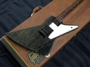 Free Shipping Used Gibson 1994 Custom Shop Edition Explorer Silver Fox Guitar