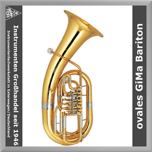 original Gima High-Grade Bariton (Bb) oval 4 Ventile mit gefüttertem Formkoffer