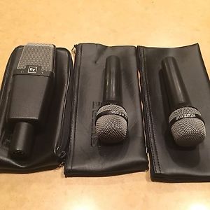 EV Electro-Voice Vintage Condenser Mic Collection (2) RE-500 & (1) RE-1000