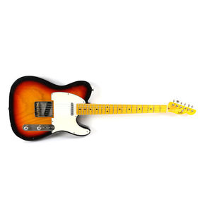 LsL T-Bone 3-Tone Sunburst Maple Neck Ash Body *NEW* T Electric Guitar with Case