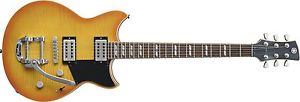 Yamaha RS720B Revstar Flame Maple Top Electric Guitar Bigsby Tremolo Wall Fade