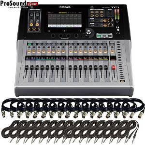 Yamaha TF1 | 16 Channels Digital Mixing Console + Free 16 XLR and TRS Cables (ProSoundGear)