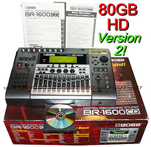 BOSS BR-1600CD Digital Recorder 80 GB w/ CDRW & DRUMS in Orig Box!! MSRP $1749