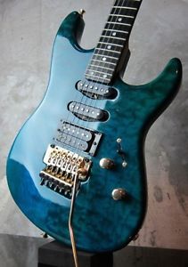 Valley Arts USA Custom Pro Quilt Maple Trans Blue Electric Guitar Free Shipping