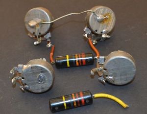 1958 Gibson Wiring Control Pots CENTRALAB Les Paul Burst ES Bumblebee Caps 500K