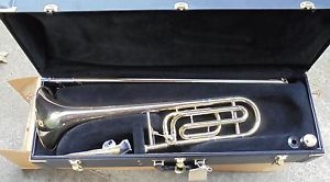 Vincent Bach 'Omega' Bb & F Trombone outfit icluding Case and Mouthpiece.