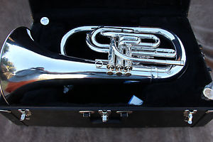 Kanstul Model 295 Bb Marching Euphonium Silver with Case and Mouthpiece #11/16